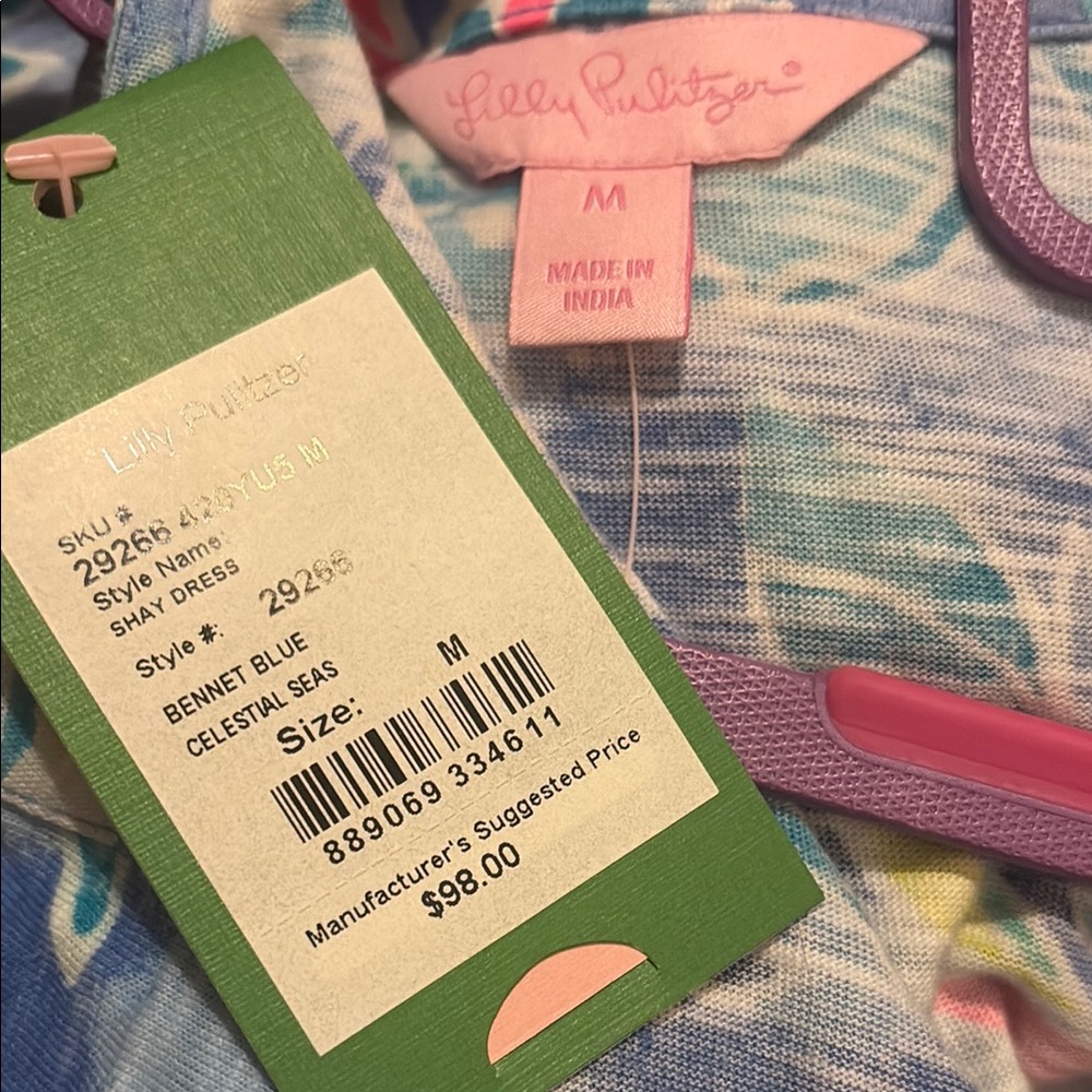 Lilly Pulitzer NWT Shay dress in Celestial Seas size M - Picture 3 of 3